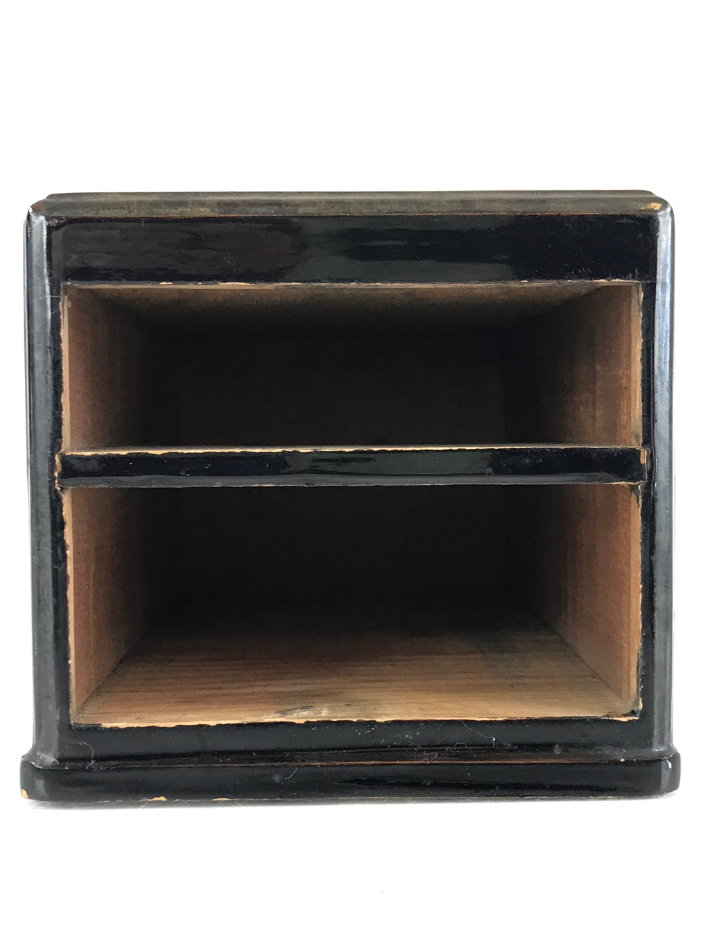 Japanese Tobacco Bon Vtg Wood Smoking Tray Box Tea Ceremony Black UR828