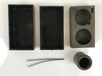 Japanese Tobacco Bon Vtg Wood Smoking Tray Box Tea Ceremony Black UR828