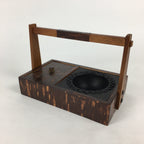 Japanese Tobacco Bon Vtg Wood Smoking Tray Box Tea Ceremony Brown UR672