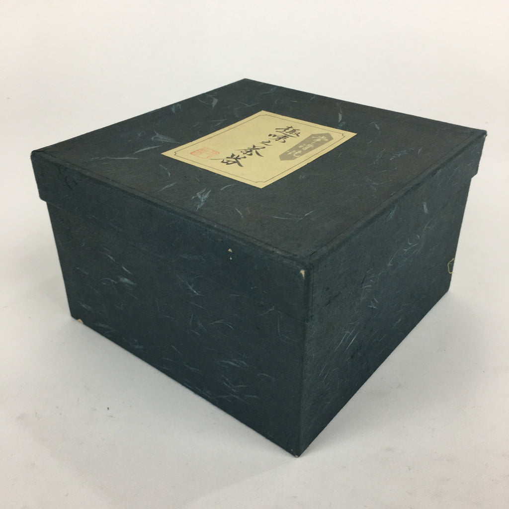 Japanese Tokoname Ware Ceramic Green Tea Bowl Vtg Chawan Boxed Pottery PX594