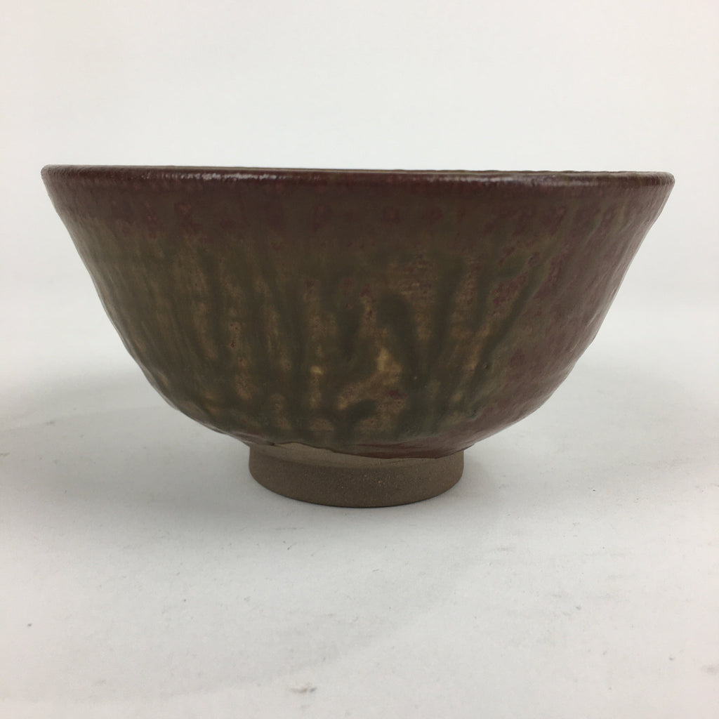 Japanese Tokoname Ware Ceramic Green Tea Bowl Vtg Chawan Boxed Pottery PX594