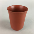 Japanese Tokoname ware Ceramic Teacup Vtg Red Clay Pottery Yunomi Sencha TC56