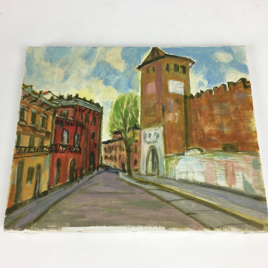 Japanese Town Street Art Oil Painting Picture Unframed Yoshihiro Hagino FL40