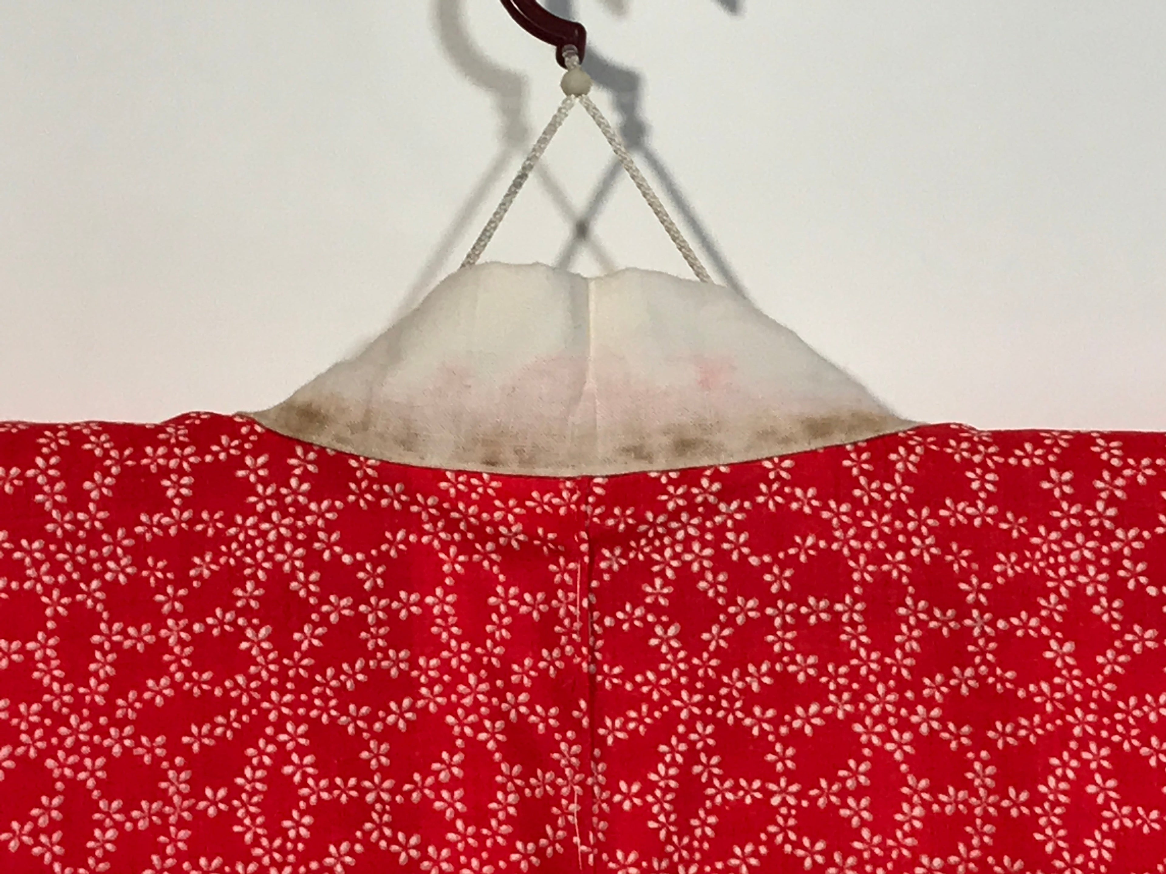 Japanese Traditional Clothes Kimono Hadajyuban Vtg Underwear Inner Red KM220