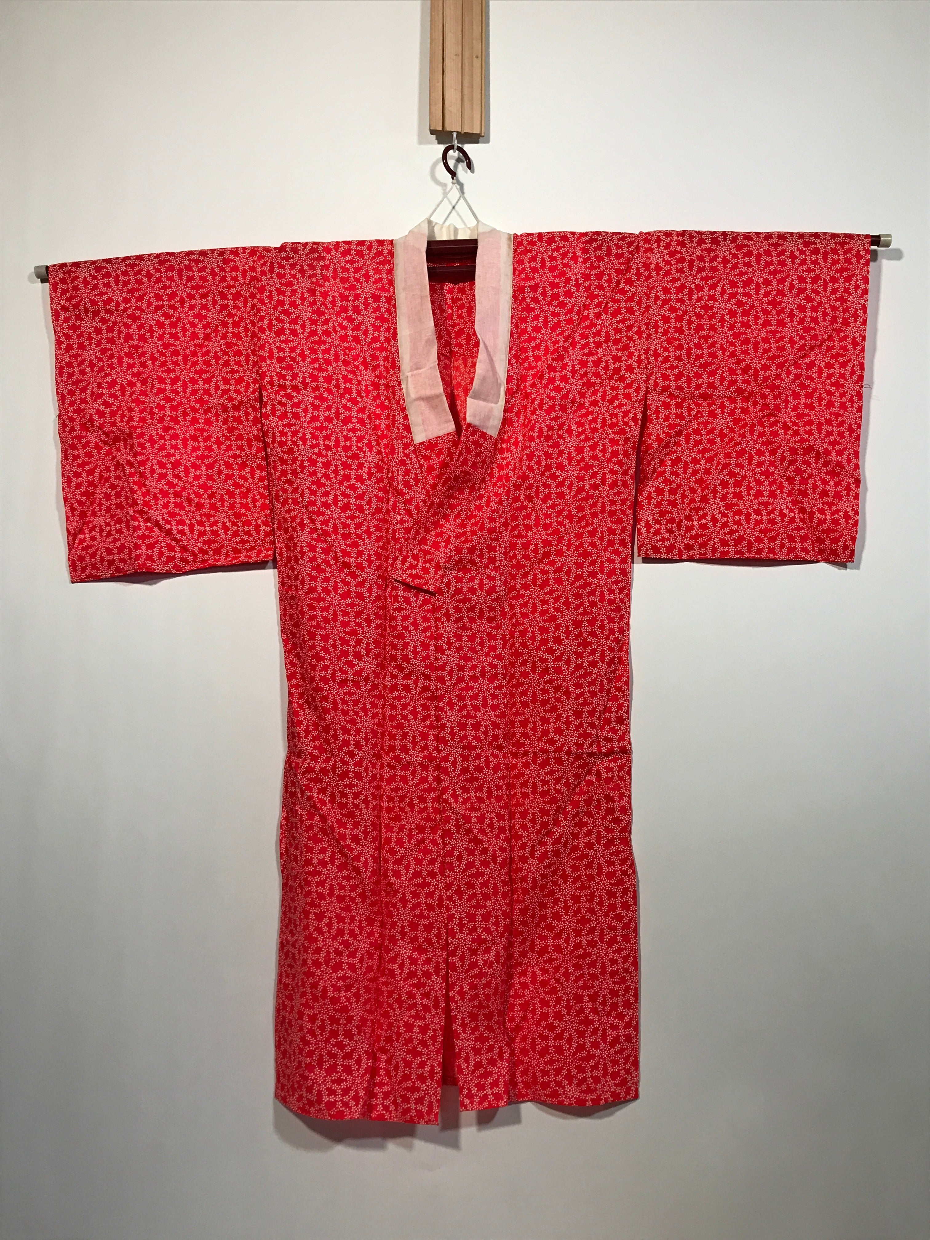 Japanese Traditional Clothes Kimono Hadajyuban Vtg Underwear Inner Red KM220