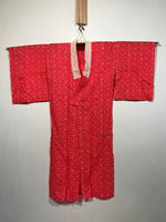 Japanese Traditional Clothes Kimono Hadajyuban Vtg Underwear Inner Red KM220