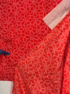 Japanese Traditional Clothes Kimono Hadajyuban Vtg Underwear Inner Red KM220