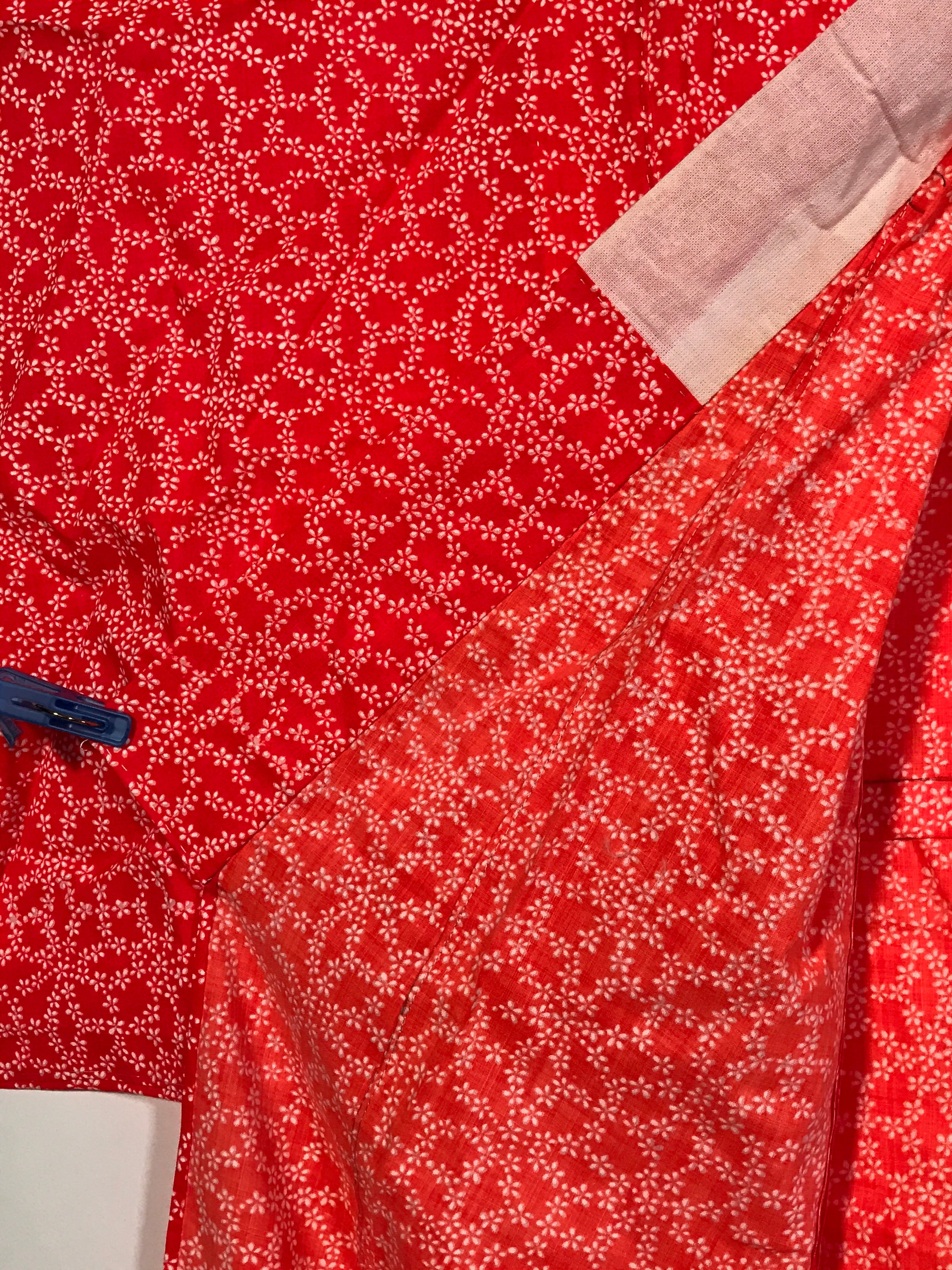 Japanese Traditional Clothes Kimono Hadajyuban Vtg Underwear Inner Red KM220