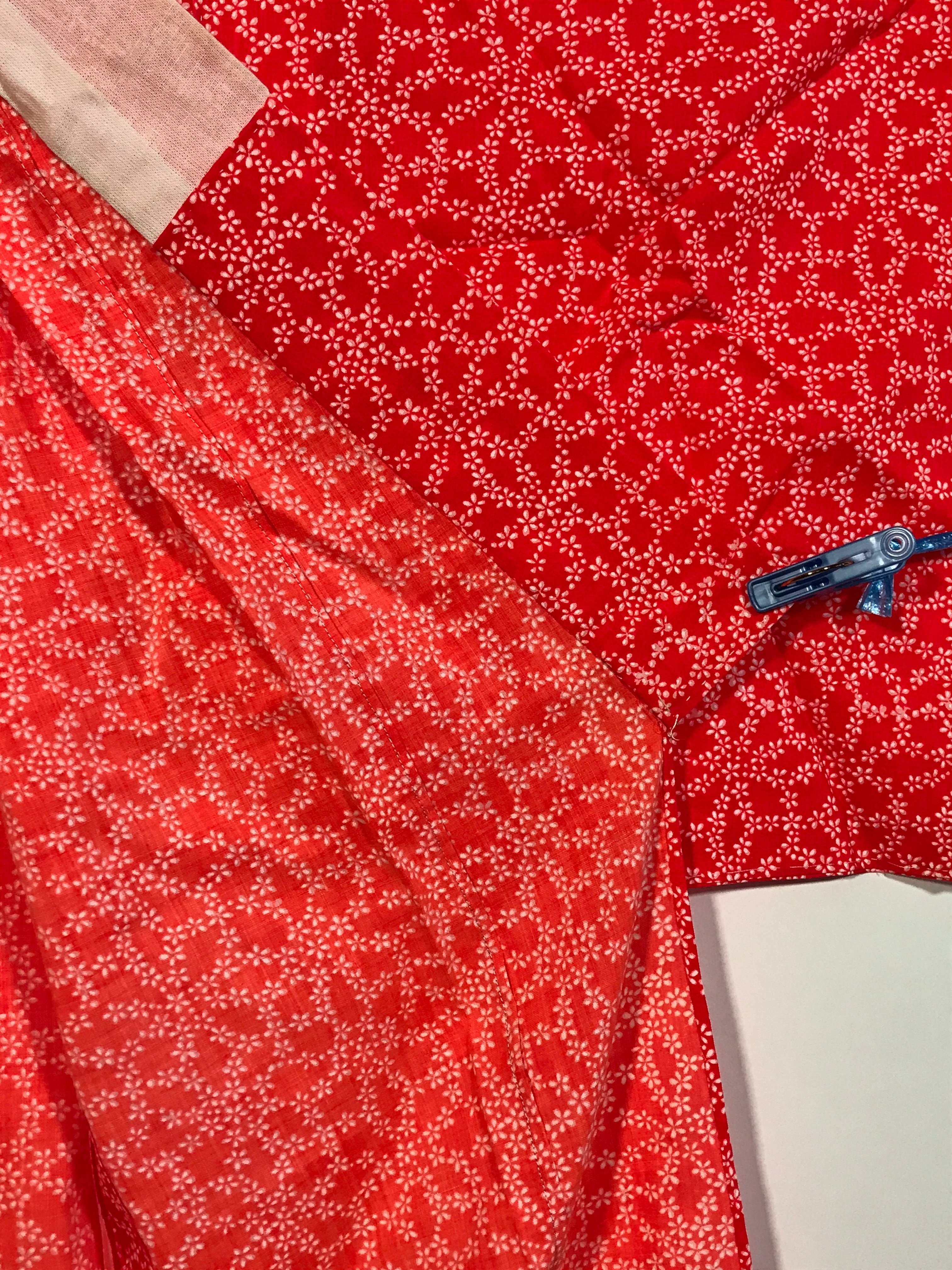 Japanese Traditional Clothes Kimono Hadajyuban Vtg Underwear Inner Red KM220