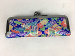 Japanese Traditional Craft Signature Stamp Case Vtg With Clasp Blue KB53