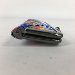 Japanese Traditional Craft Signature Stamp Case Vtg With Clasp Blue KB53