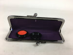 Japanese Traditional Craft Signature Stamp Case Vtg With Clasp Blue KB53