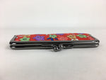 Japanese Traditional Craft Signature Stamp Case Vtg With Clasp Red KB38