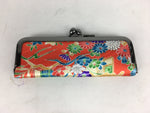 Japanese Traditional Craft Signature Stamp Case Vtg With Clasp Red KB51