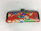Japanese Traditional Craft Signature Stamp Case Vtg With Clasp Red KB51