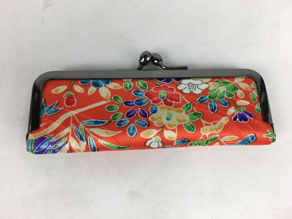 Japanese Traditional Craft Signature Stamp Case Vtg With Clasp Red KB52