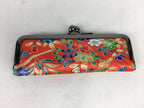 Japanese Traditional Craft Signature Stamp Case Vtg With Clasp Red KB52