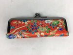 Japanese Traditional Craft Signature Stamp Case Vtg With Clasp Red KB52