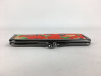Japanese Traditional Craft Signature Stamp Case Vtg With Clasp Red KB52
