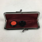Japanese Traditional Craft Signature Stamp Case Vtg With Clasp Red KB52