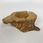 Japanese Tree Stump Ashtray Vtg Wood Ornament Display Brown Haizara JK244