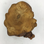 Japanese Tree Stump Ashtray Vtg Wood Ornament Display Brown Haizara JK245