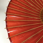 Japanese Umbrella Parasol Vtg Wagasa Bangasa Geisha Paper Bamboo Red JK369