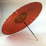 Japanese Umbrella Parasol Vtg Wagasa Bangasa Geisha Paper Bamboo Red JK369