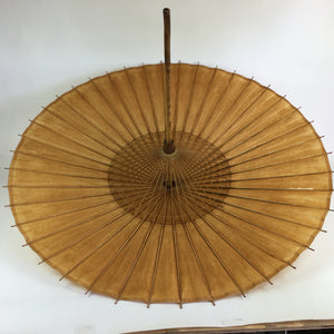 Japanese Umbrella Parasol Wagasa Bangasa Geisha Bamboo Paper Brown JK372