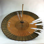 Japanese Umbrella Parasol Wagasa Bangasa Geisha Bamboo Paper Orange JK378