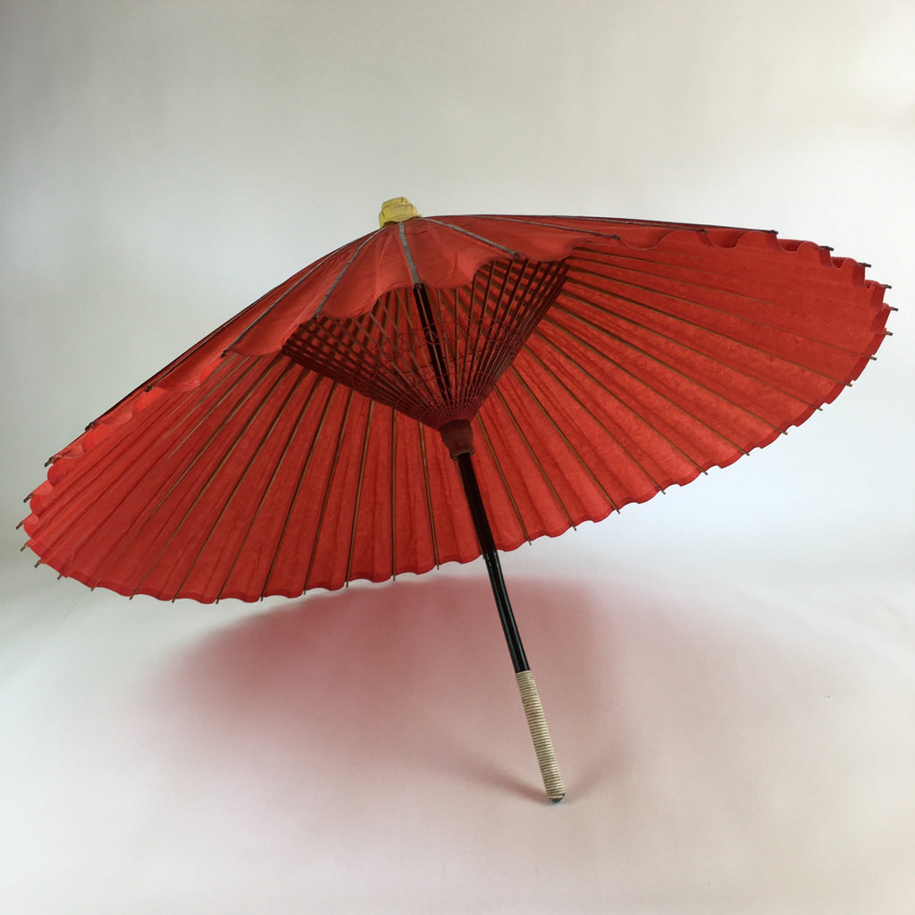 Japanese Umbrella Parasol Wagasa Bangasa Geisha Bamboo Paper Red JK375
