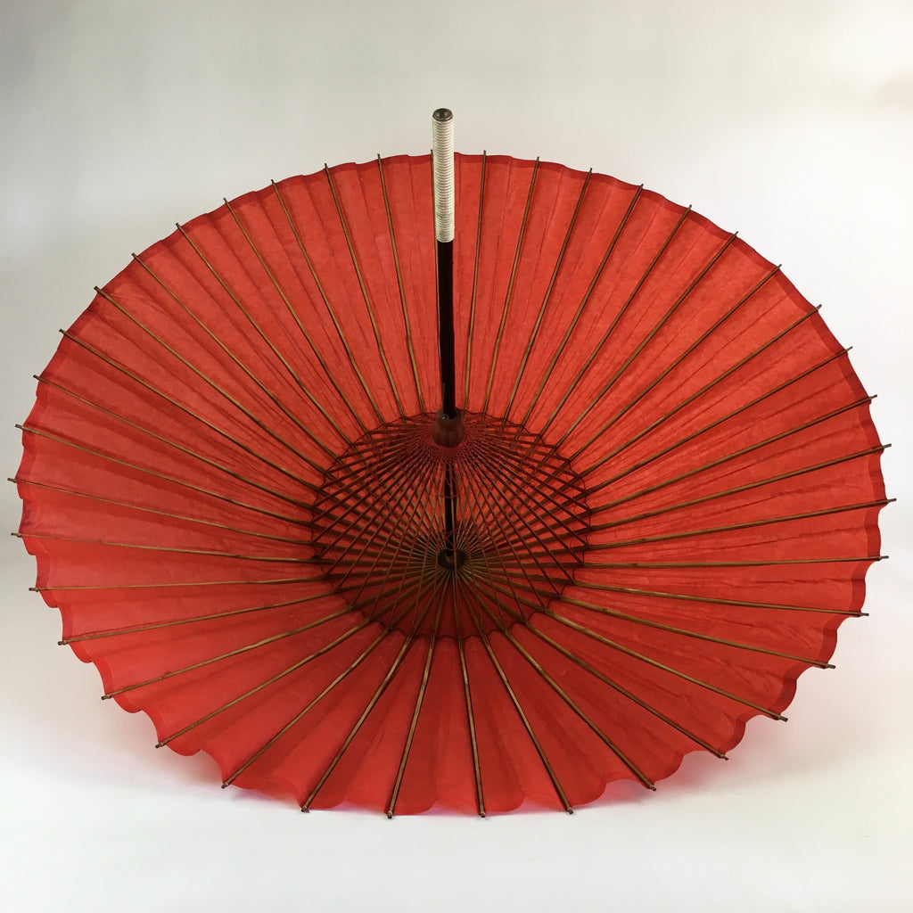 Japanese Umbrella Parasol Wagasa Bangasa Geisha Bamboo Paper Red JK375