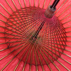 Japanese Umbrella Parasol Wagasa Bangasa Geisha Bamboo Paper Red JK375