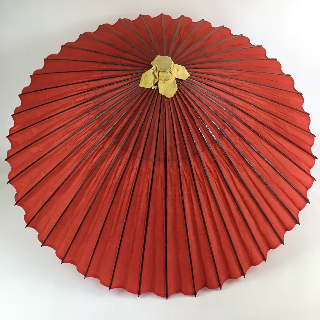Japanese Umbrella Parasol Wagasa Bangasa Geisha Bamboo Paper Red JK375