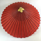 Japanese Umbrella Parasol Wagasa Bangasa Geisha Bamboo Paper Red JK375