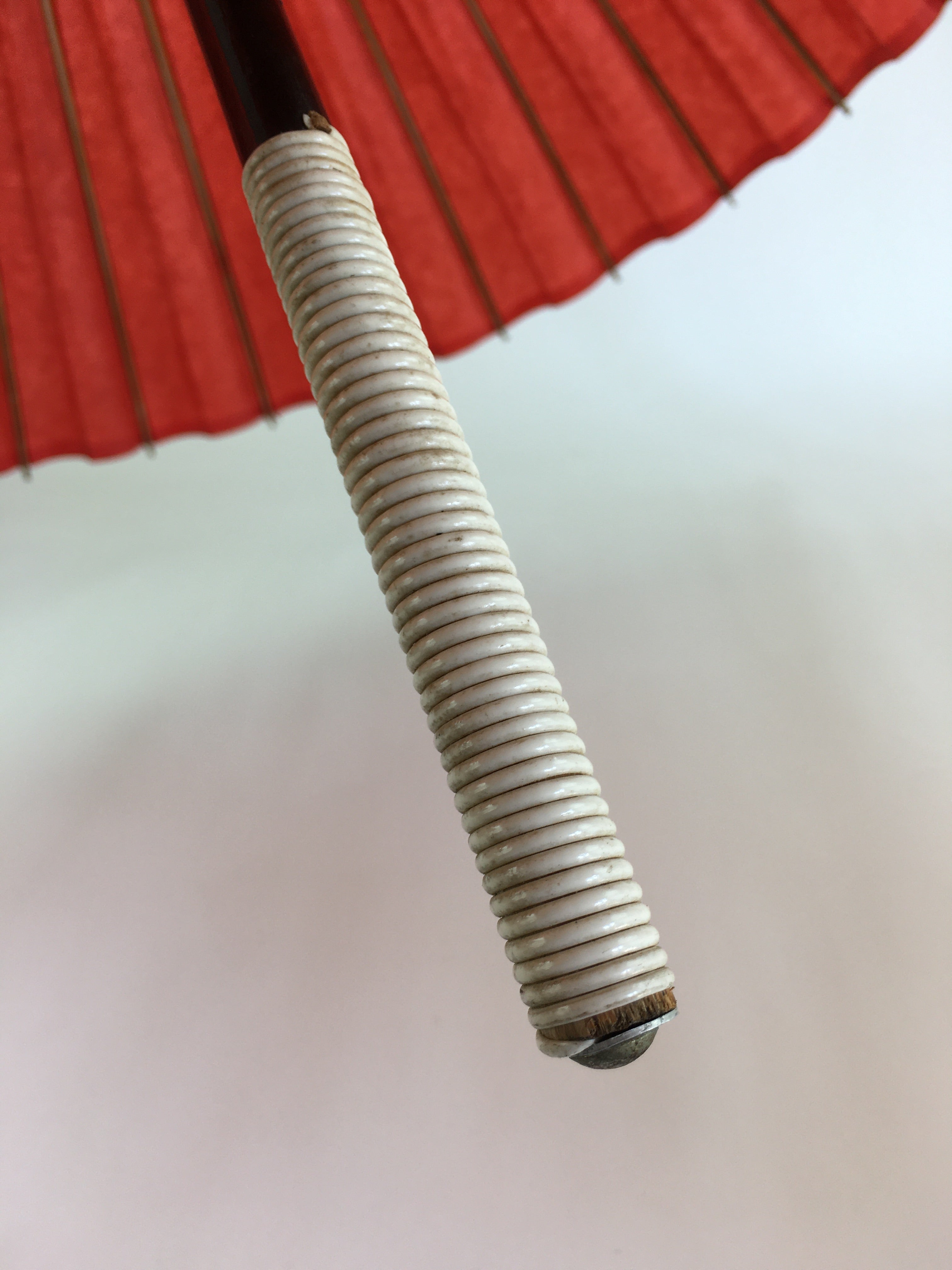 Japanese Umbrella Parasol Wagasa Bangasa Geisha Bamboo Paper Red JK375