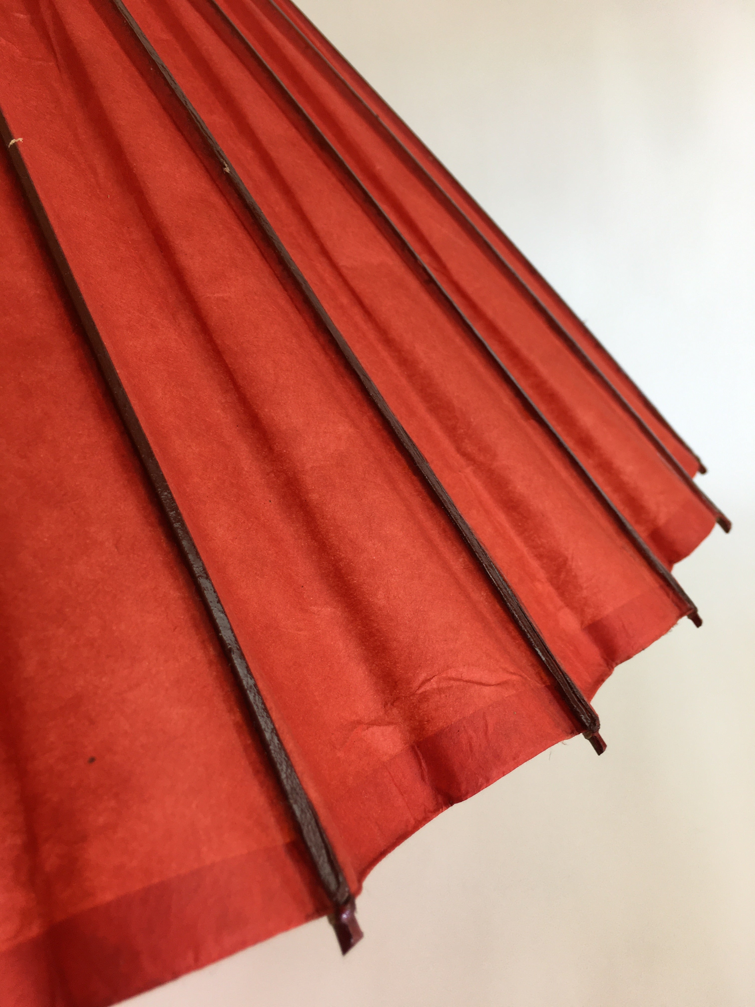 Japanese Umbrella Parasol Wagasa Bangasa Geisha Bamboo Paper Red JK375