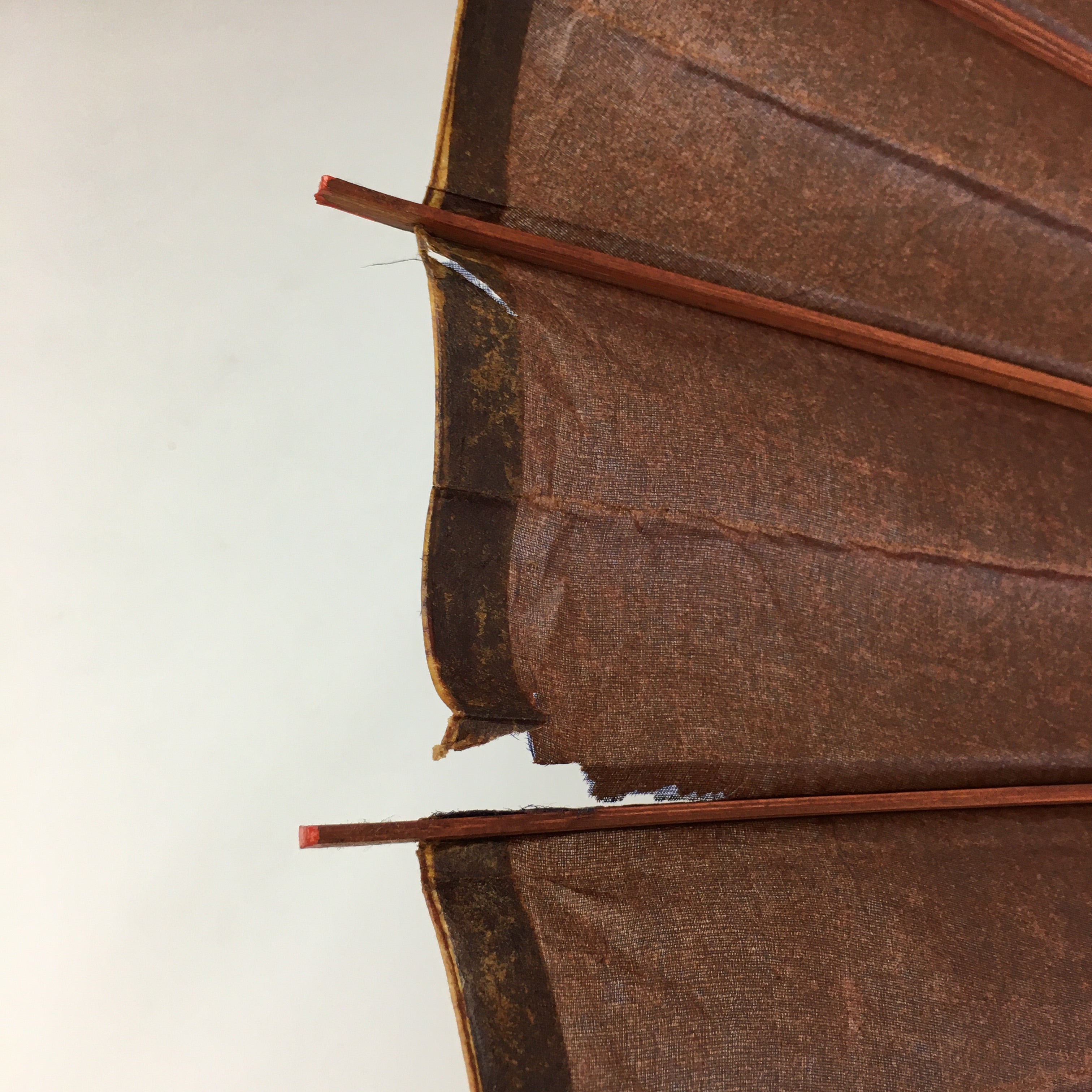 Japanese Umbrella Parasol Wagasa Bangasa Geisha Bamboo Silk Brown JK376