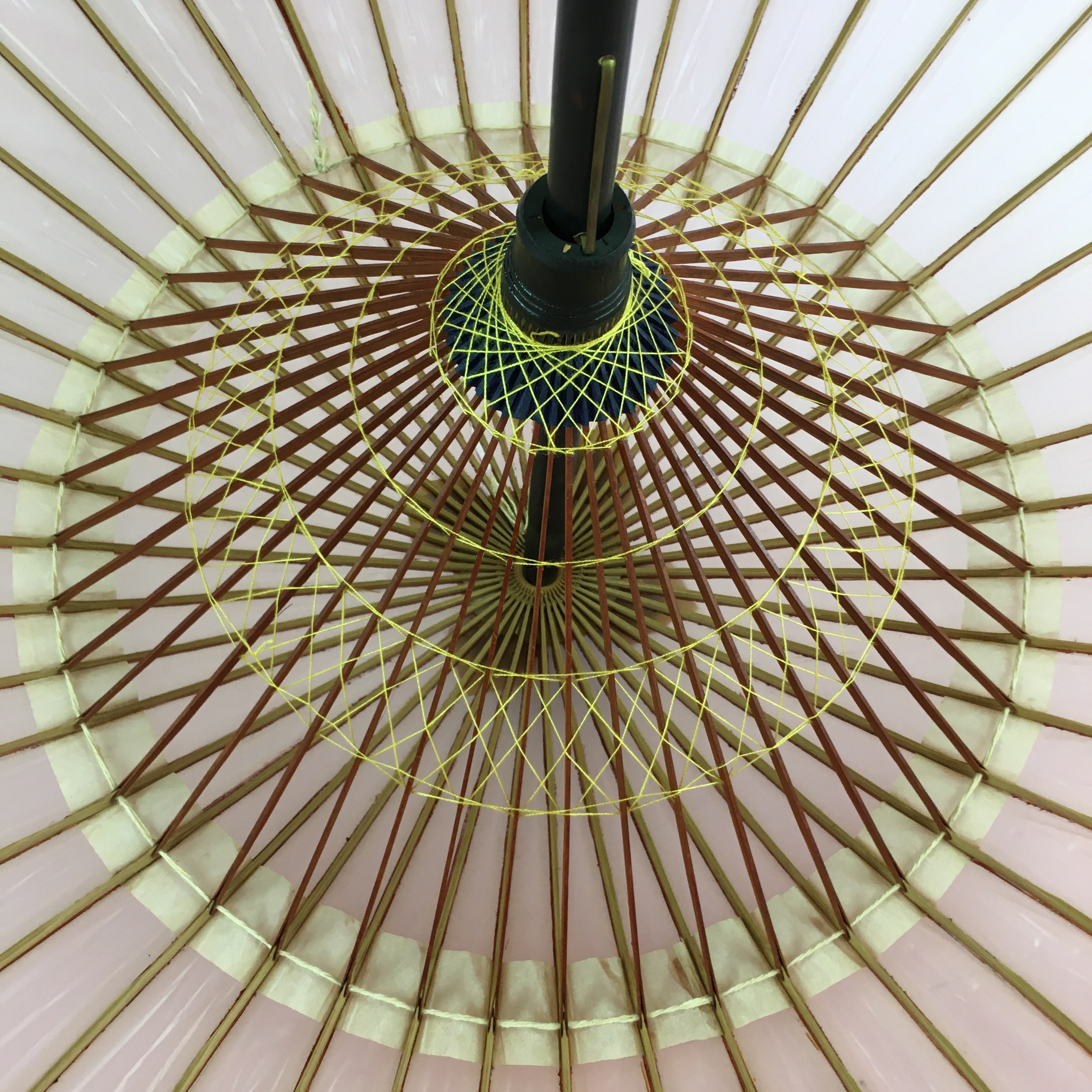 Japanese Umbrella Parasol Wagasa Bangasa Geisha Bamboo Vinyl Pink JK377