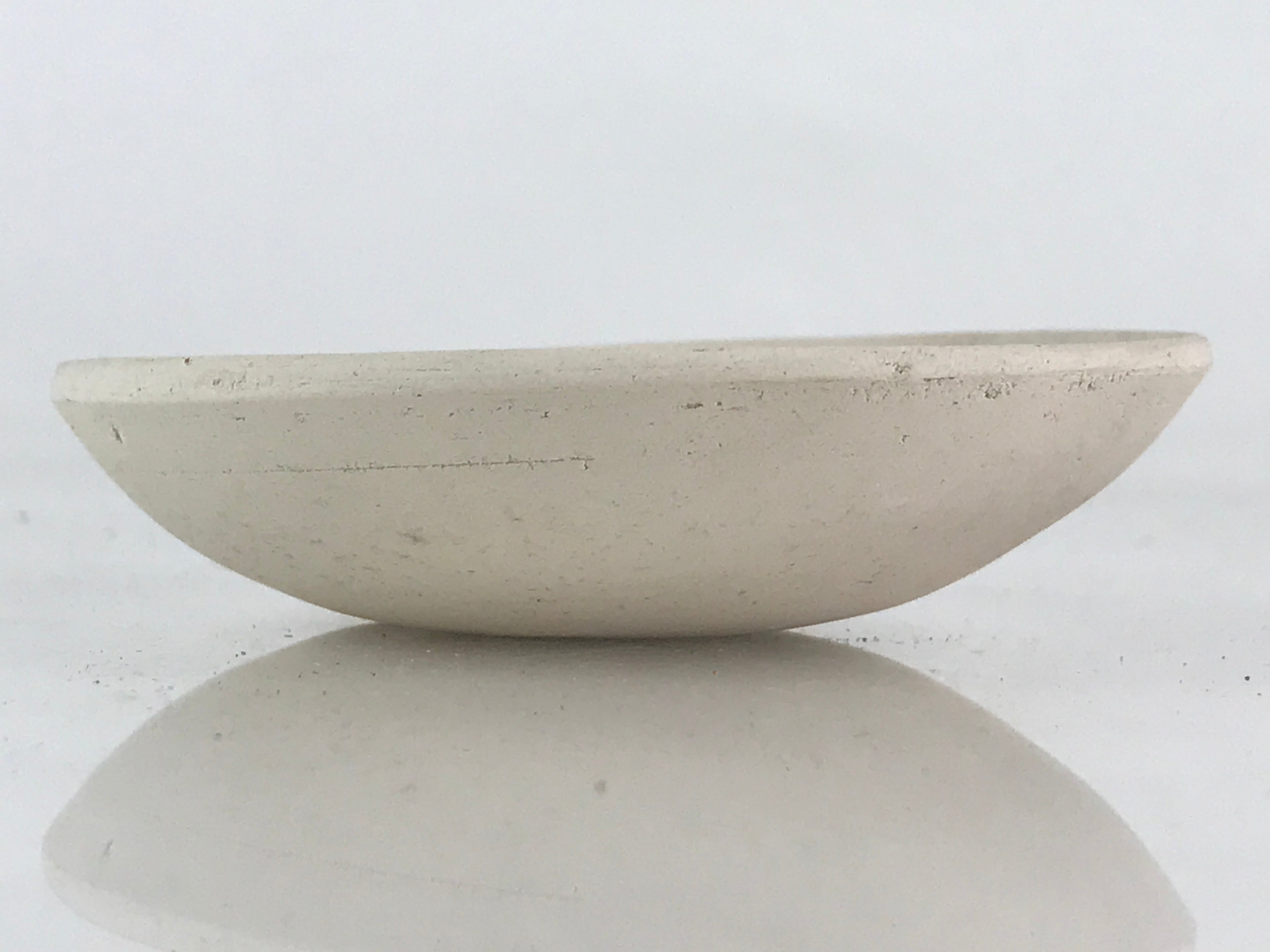 Japanese Unglazed Sake Cup Vtg Chrysanthemum Crest Army Sakazuki PX652