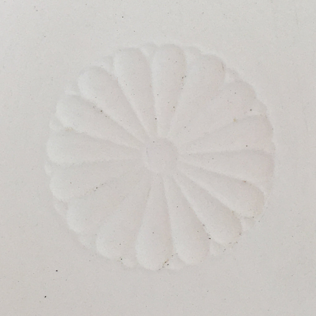 Japanese Unglazed Sake Cup Vtg Chrysanthemum Crest Army Sakazuki PY115