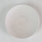 Japanese Unglazed Sake Cup Vtg Chrysanthemum Crest Army Sakazuki PY115