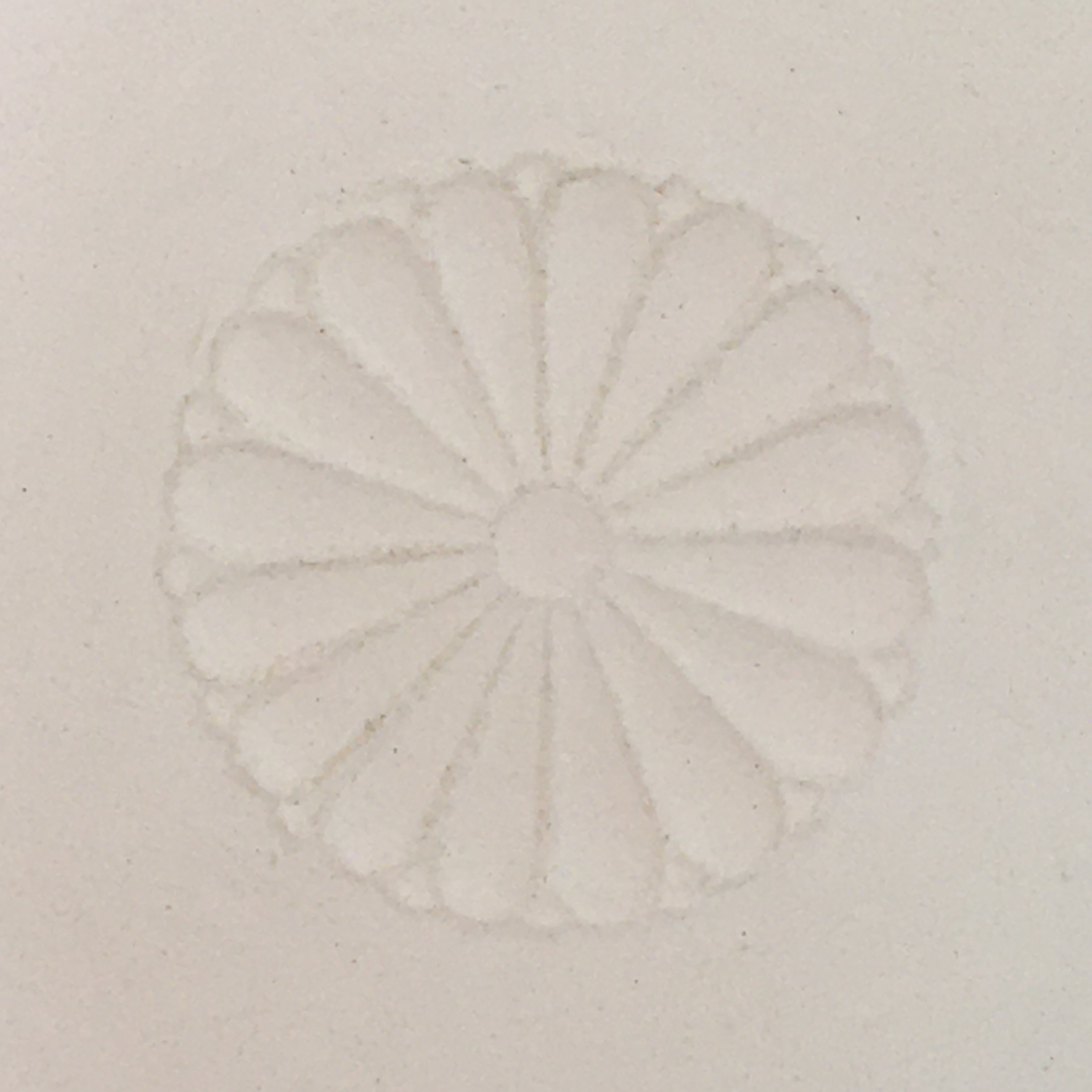 Japanese Unglazed Sake Cup Vtg Chrysanthemum Crest Army Sakazuki PY117