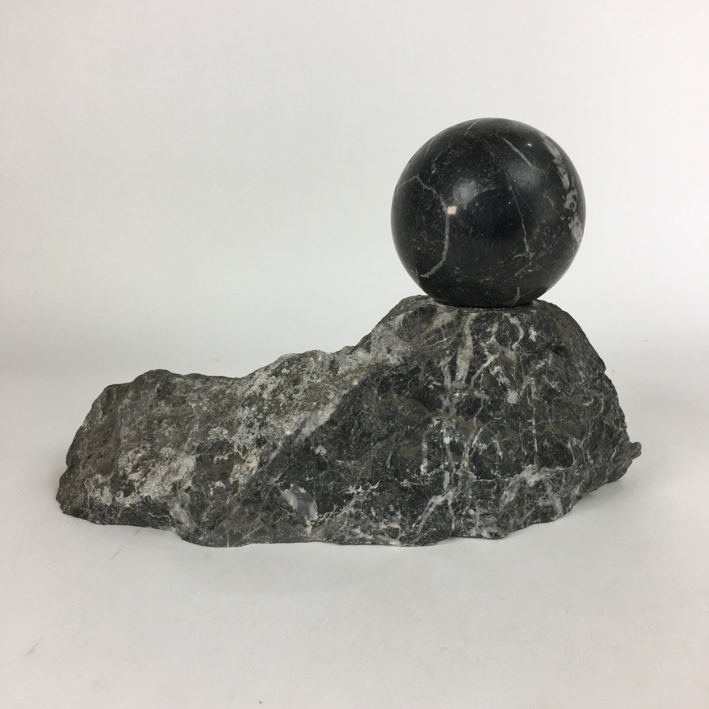 Japanese Viewing Stone Sphere Ball Zen Buddhist Viewing Stone Suiseki JK214