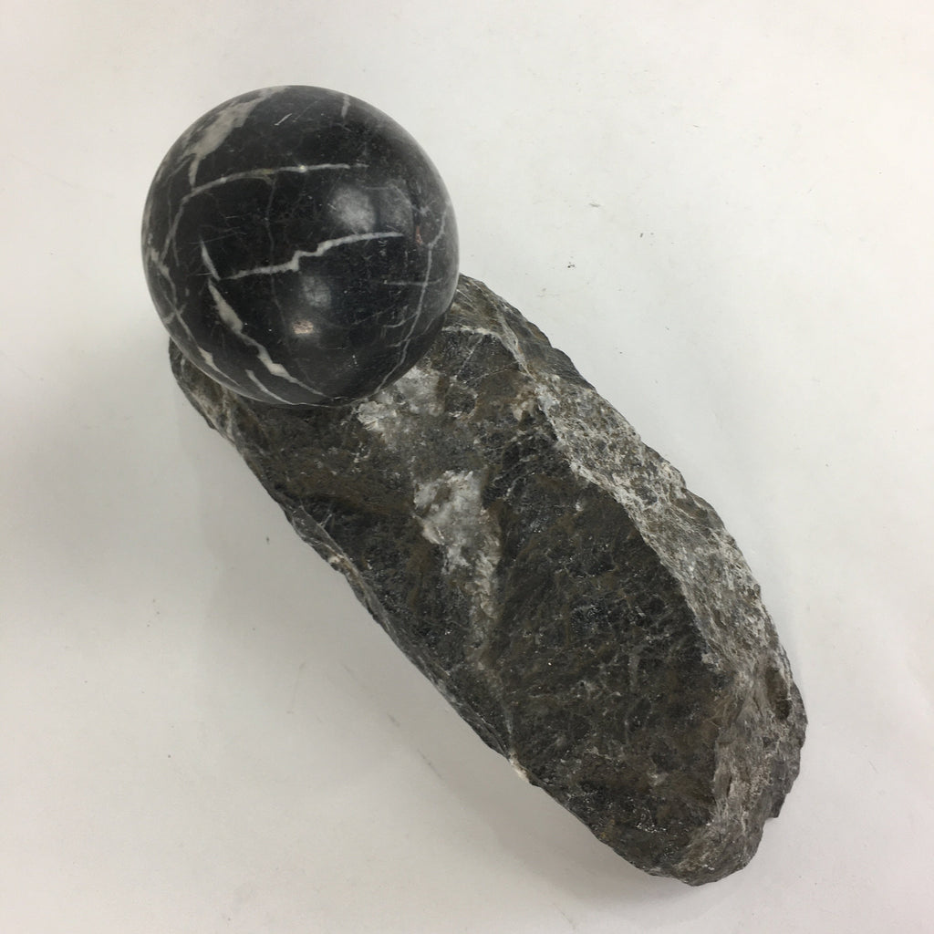 Japanese Viewing Stone Sphere Ball Zen Buddhist Viewing Stone Suiseki JK214