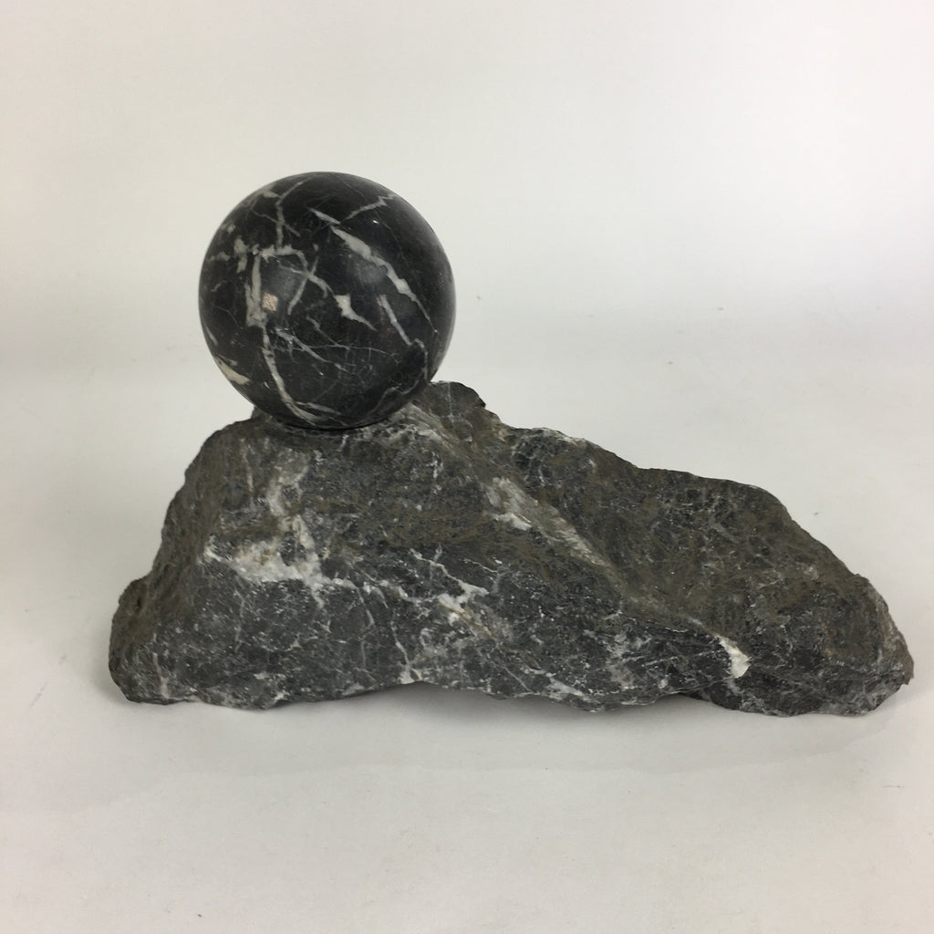 Japanese Viewing Stone Sphere Ball Zen Buddhist Viewing Stone Suiseki JK214