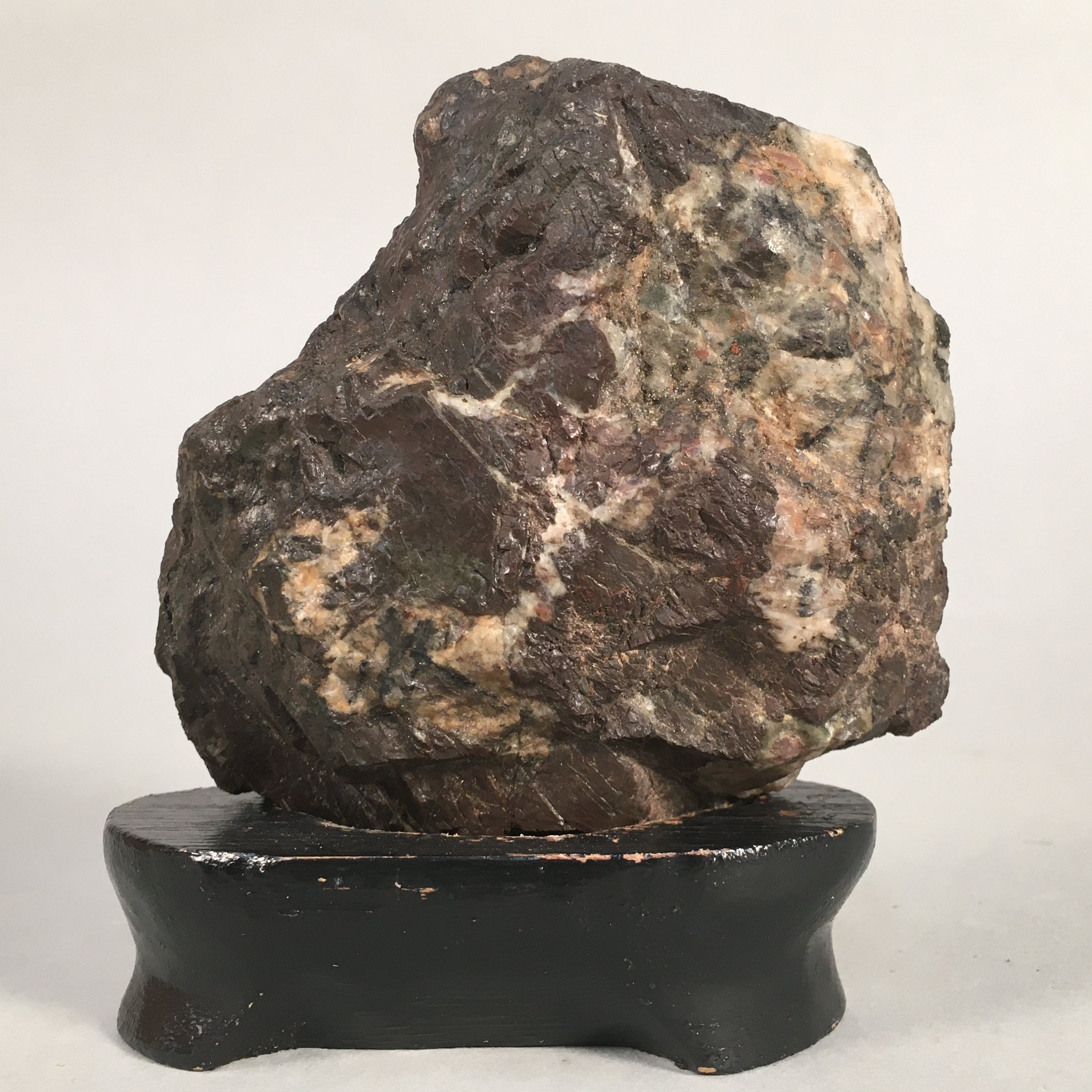 Japanese Viewing Stone Zen Buddhist Vtg Ornament Crystal Natural Suiseki JK119