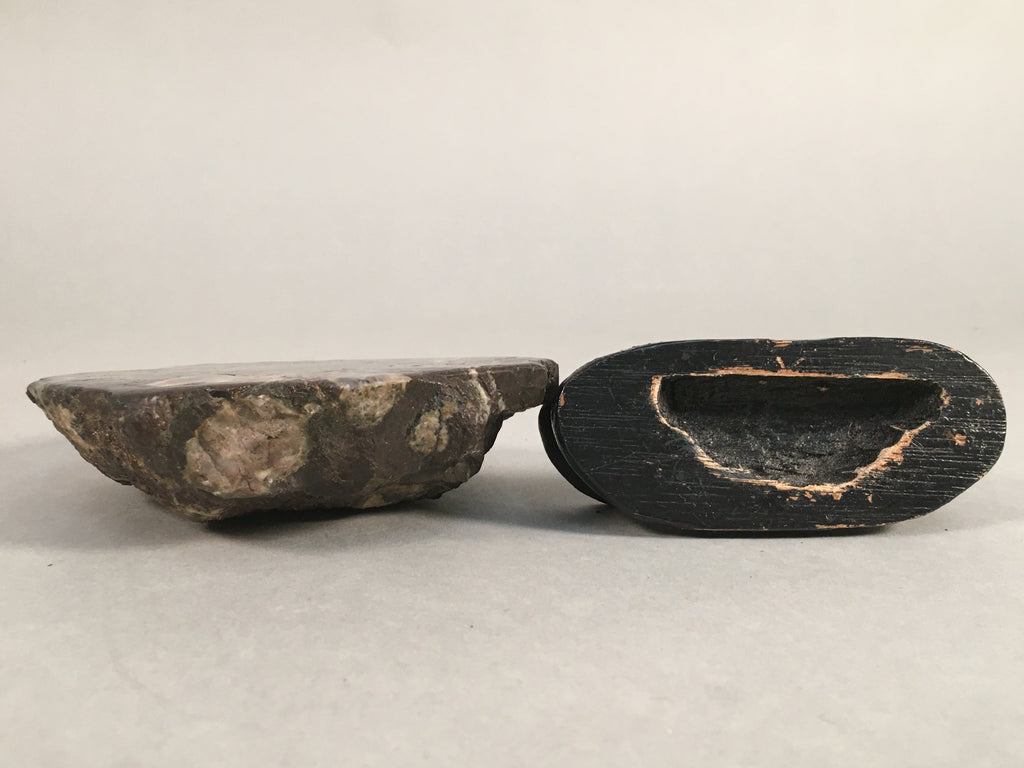 Japanese Viewing Stone Zen Buddhist Vtg Ornament Crystal Natural Suiseki JK119