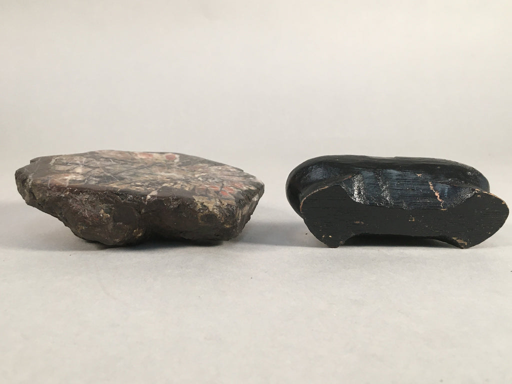 Japanese Viewing Stone Zen Buddhist Vtg Ornament Crystal Natural Suiseki JK119