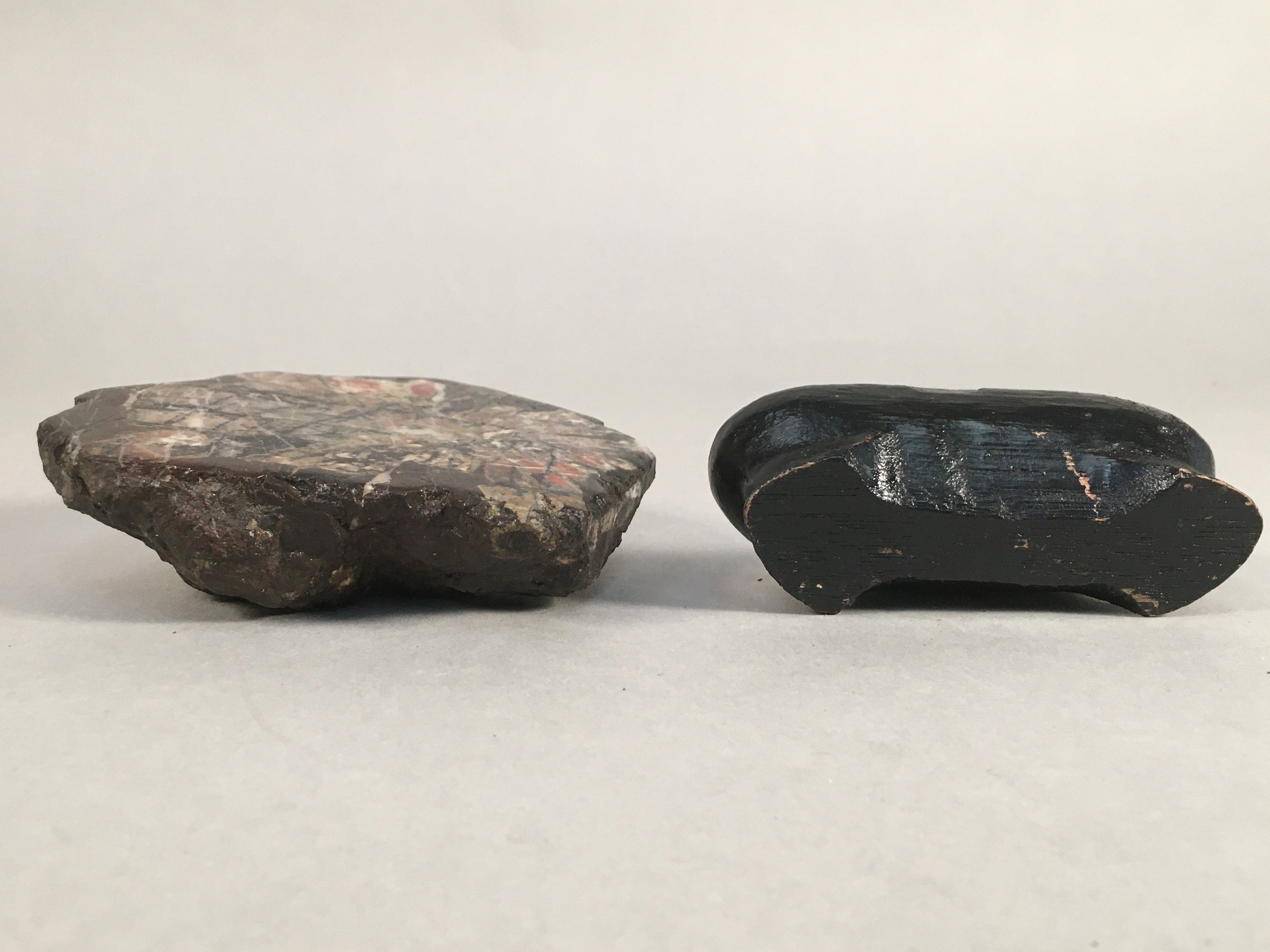 Japanese Viewing Stone Zen Buddhist Vtg Ornament Crystal Natural Suiseki JK119